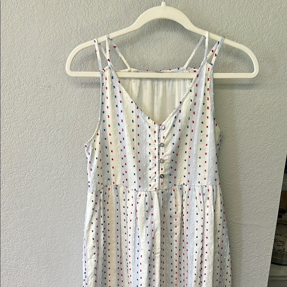Loft White Polka Dot Dress